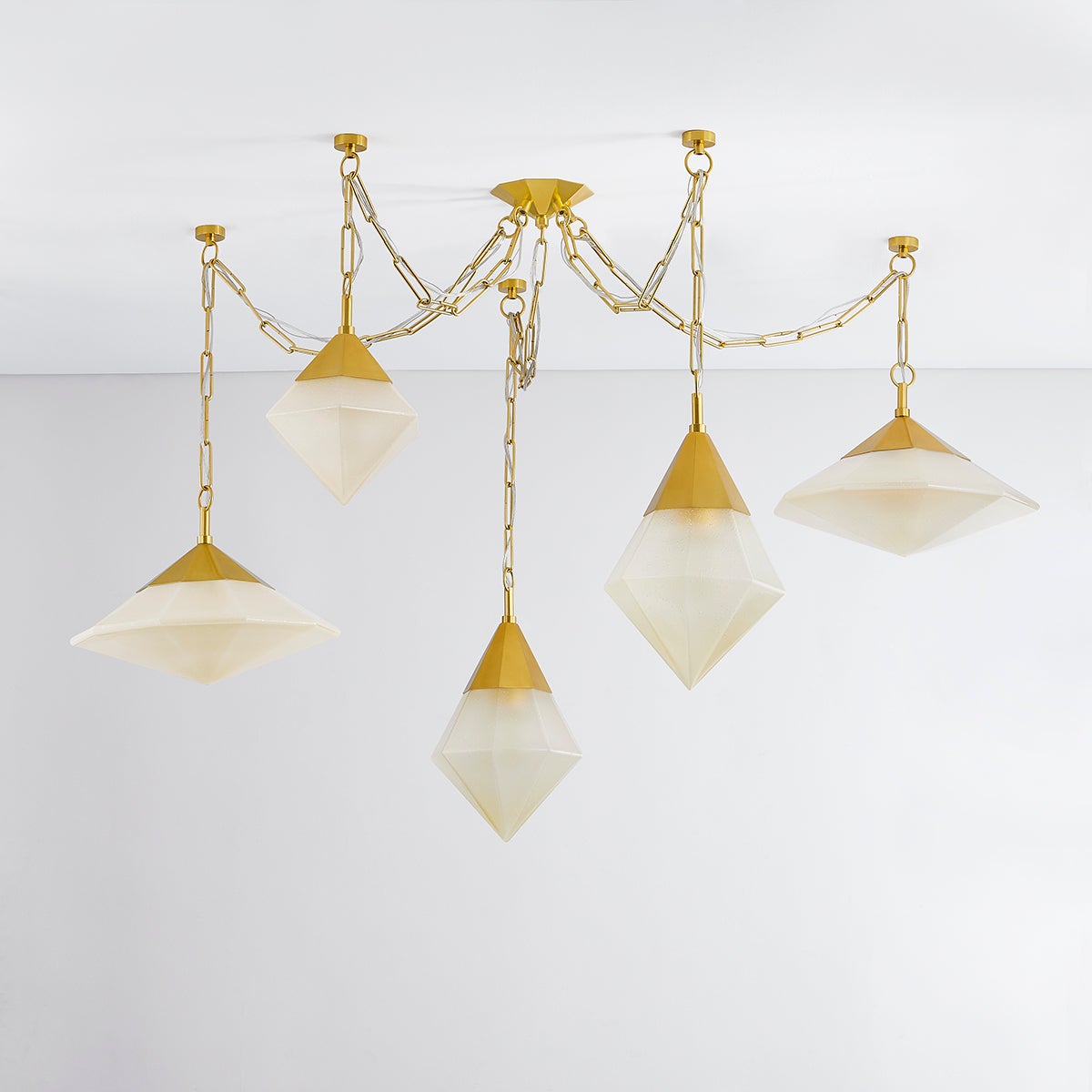 Angelique Chandelier 58.5" — a Corbett chandelier for dining rooms, entries, and living rooms at Laurie Yapp Home.