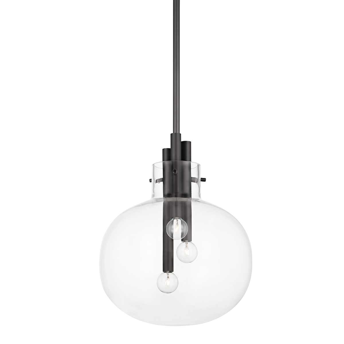 Hempstead Pendant 13.75" in aged brass — a Hudson Valley pendant for kitchens, entries, and dining rooms at Laurie Yapp Home.