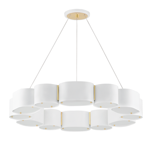 Opal Chandelier 30" shown from a second angle to highlight the frame, arms, and shade detail.