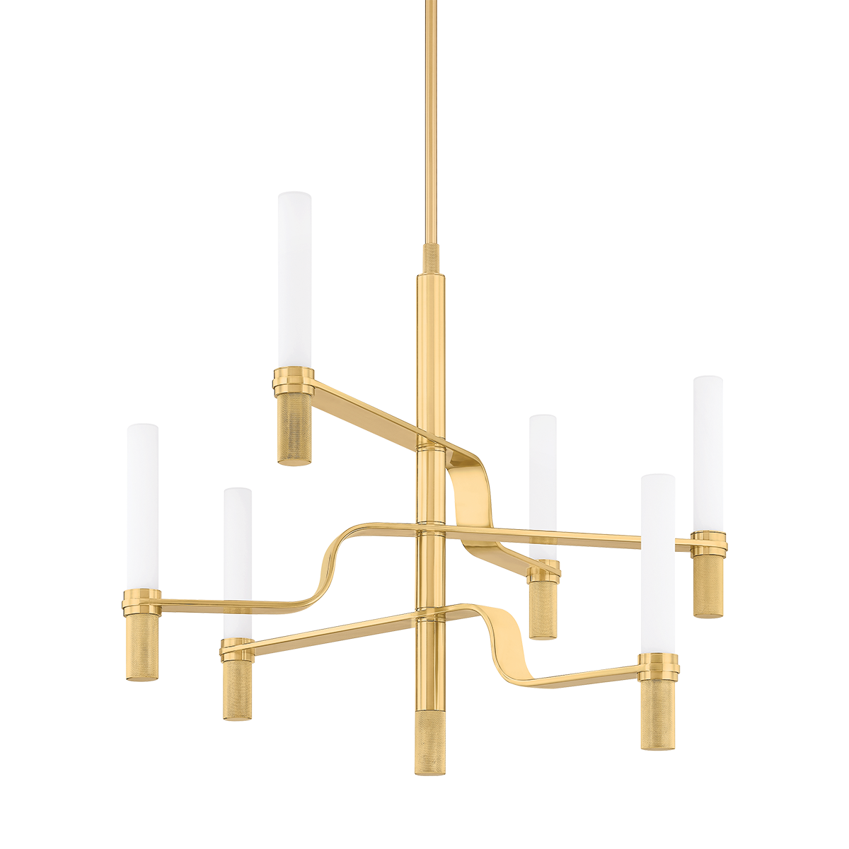 Allentown Chandelier in aged brass — a Hudson Valley chandelier for dining rooms, entries, and living rooms at Laurie Yapp Home.