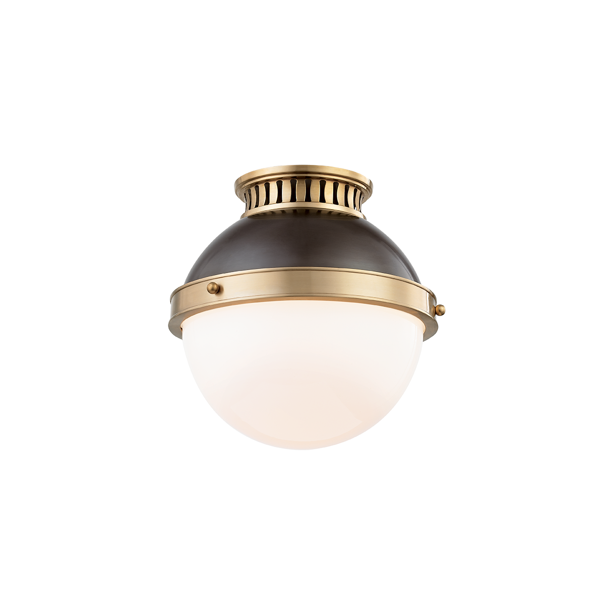 Latham Flush Mount 9.5" — a Hudson Valley flush mount for hallways, bedrooms, and entryways at Laurie Yapp Home.
