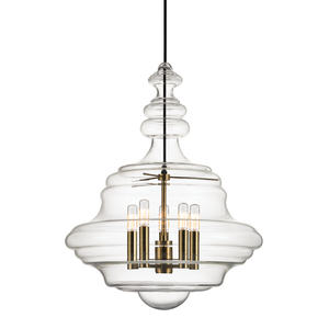 Washington Lantern 20" in aged brass — a Hudson Valley lantern for entries, foyers, and covered porches at Laurie Yapp Home.