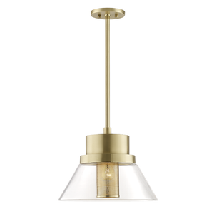 Paoli Pendant 15.75" in aged brass — a Hudson Valley pendant for kitchens, entries, and dining rooms at Laurie Yapp Home.