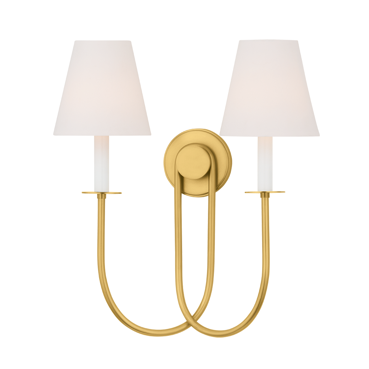 Midtown Wall Sconce in aged brass — a Hudson Valley wall sconce for bathrooms, hallways, and living rooms at Laurie Yapp Home.