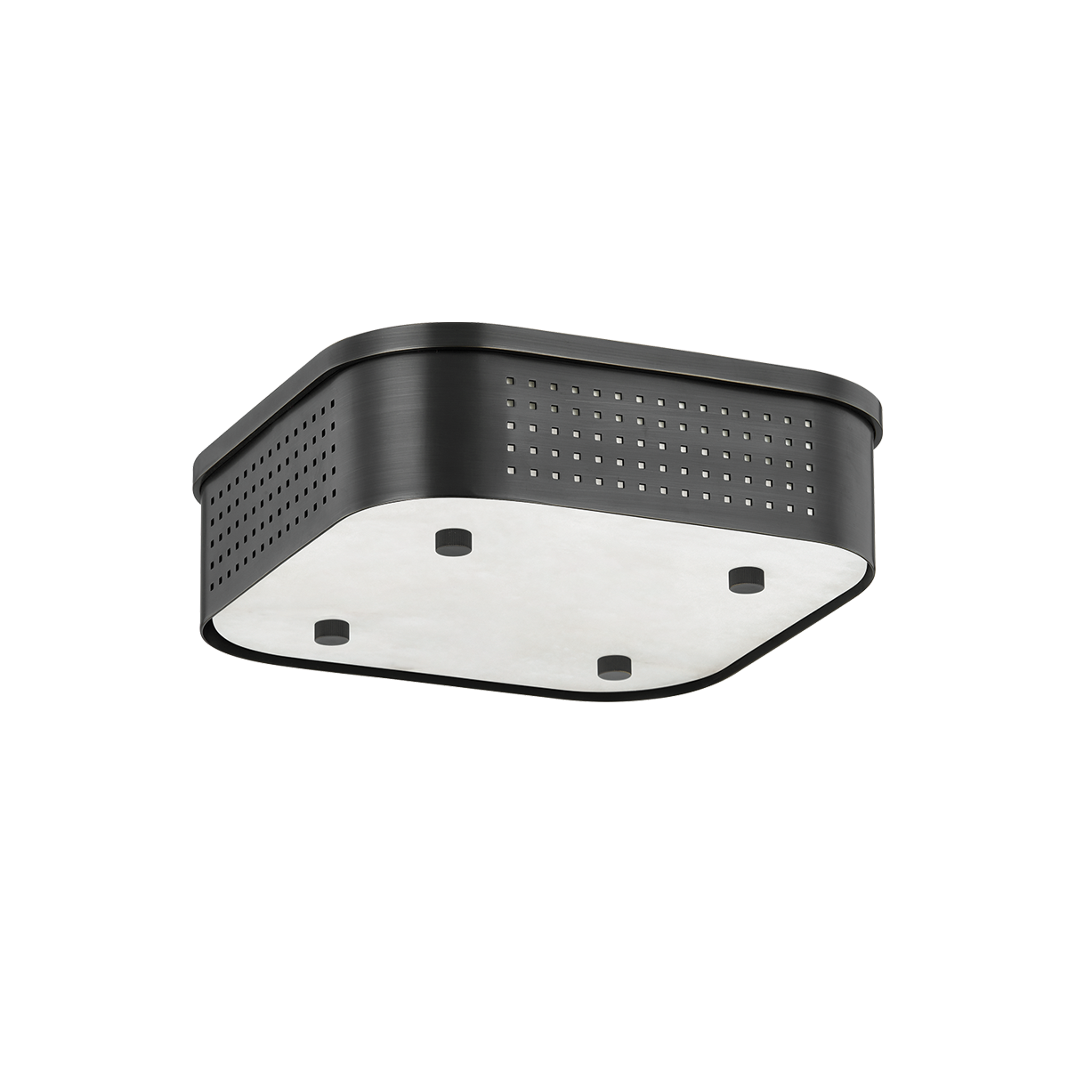 Madison Square Flush Mount in dark bronze shown from a second angle to highlight the shade profile and mounting canopy.