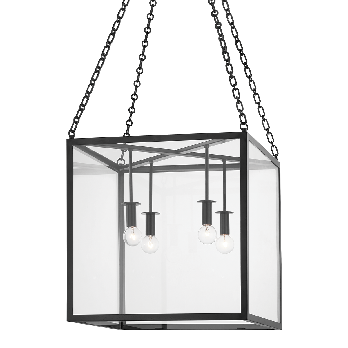 Catskill Lantern 18" in aged brass — a Hudson Valley lantern for entries, foyers, and covered porches at Laurie Yapp Home.