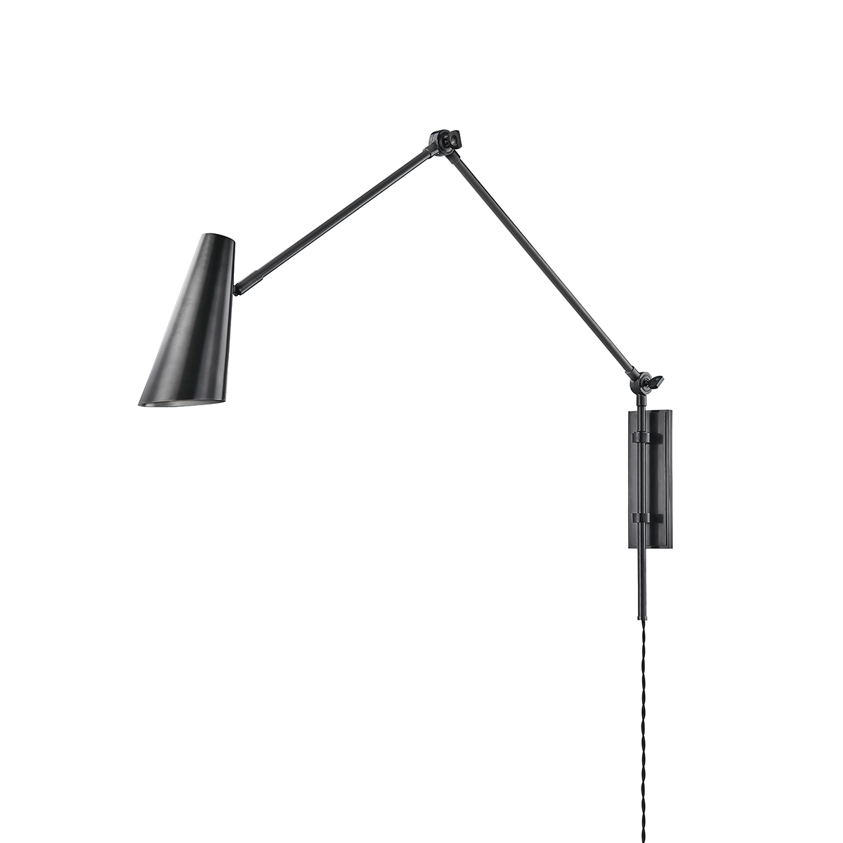 Lorne Plug-In Sconce in aged brass — a Hudson Valley plug-in sconce for bedrooms, living rooms, and reading nooks at Laurie Yapp Home.