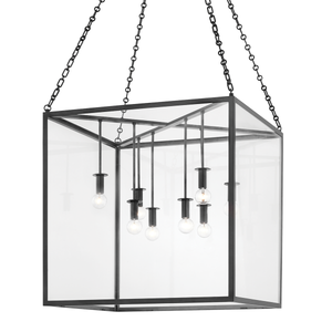 Catskill Lantern 24" shown from a second angle to highlight the frame and glass panel detail.