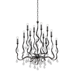 Aveline Chandelier 33.25" — a Corbett chandelier for dining rooms, entries, and living rooms at Laurie Yapp Home.