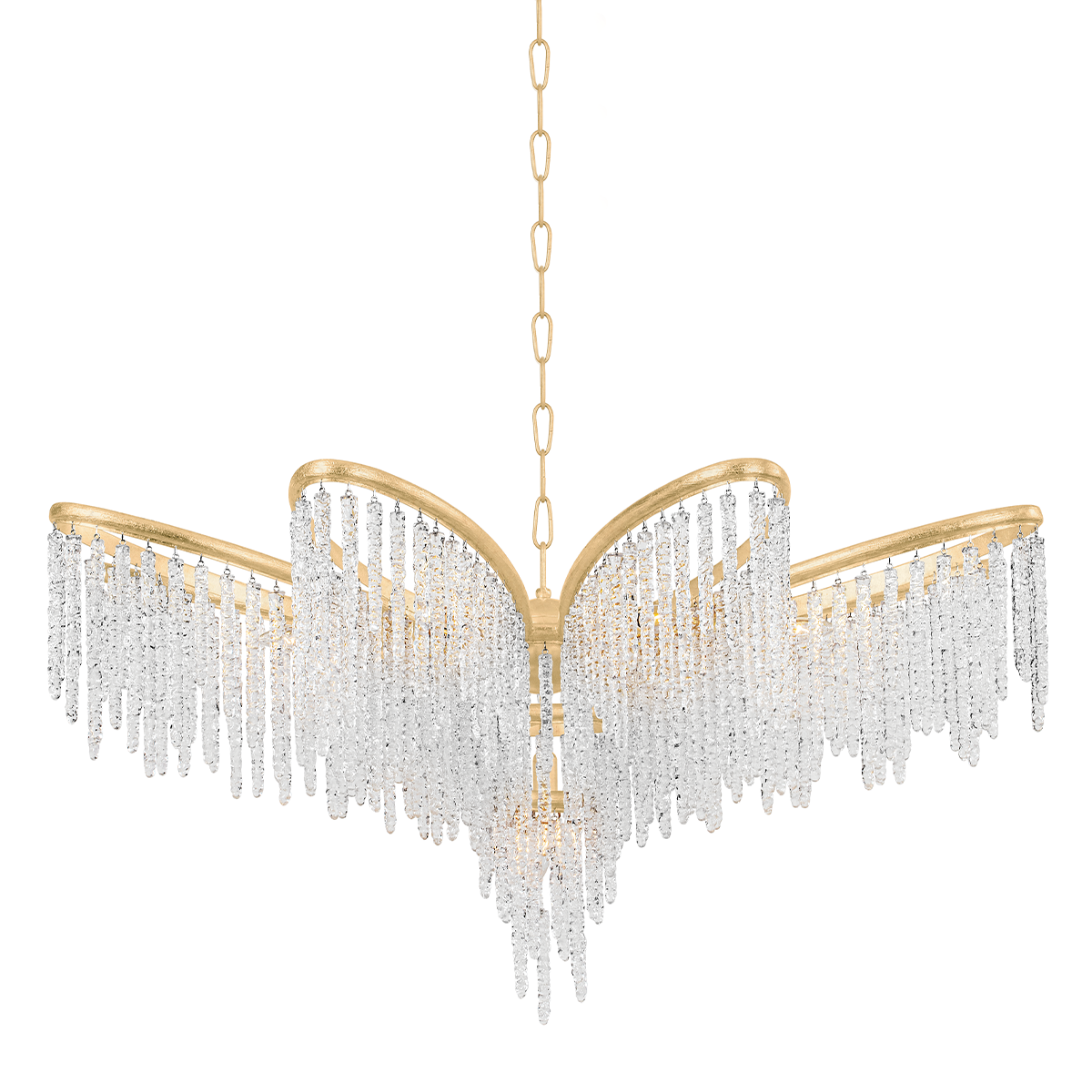 Pandora Chandelier 48" — a Corbett chandelier for dining rooms, entries, and living rooms at Laurie Yapp Home.