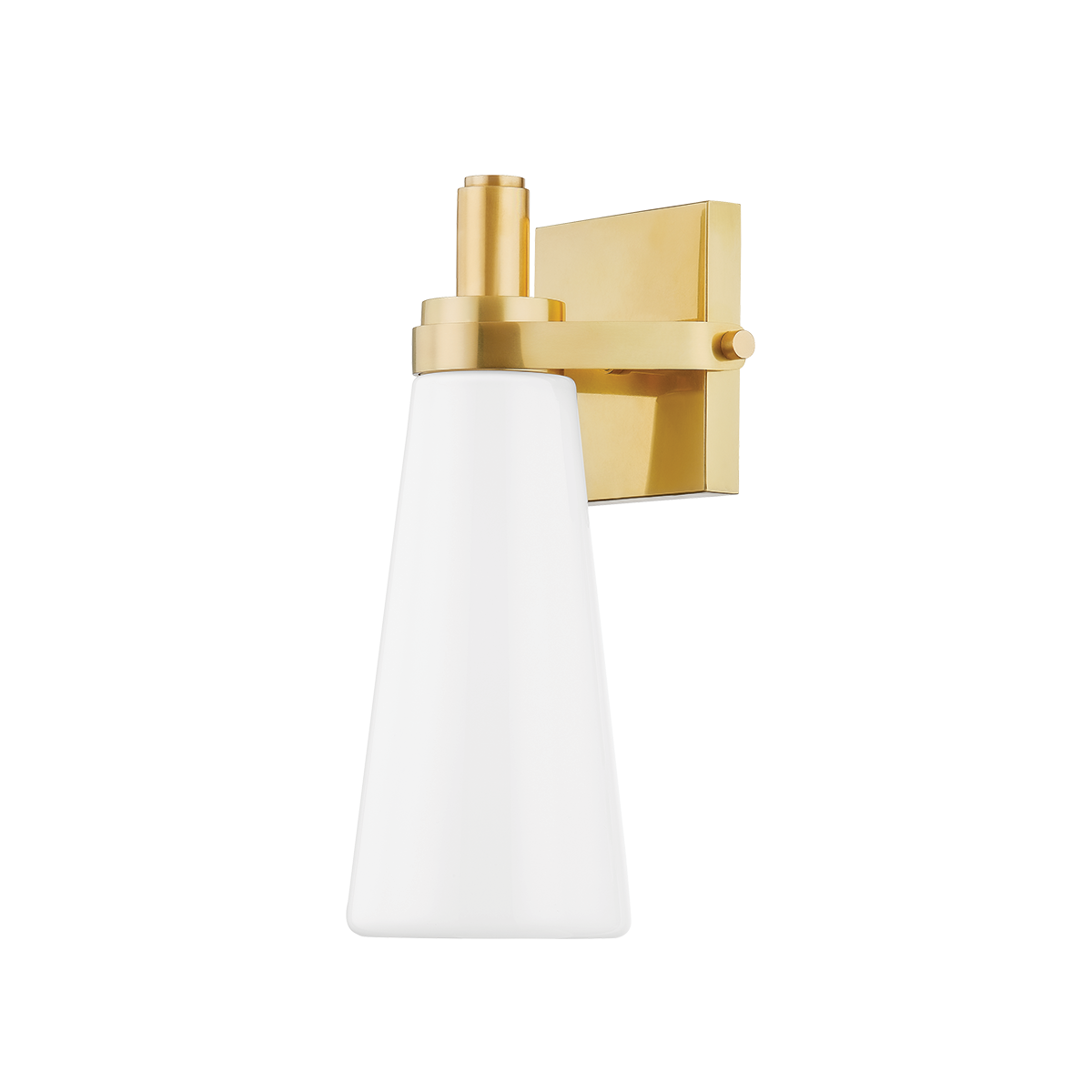 Trude Wall Sconce in aged brass — a Hudson Valley wall sconce for bathrooms, hallways, and living rooms at Laurie Yapp Home.