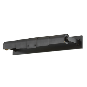 Oneonta Picture Light 24" in dark bronze shown from a second angle to highlight the arm curve and shade proportion.