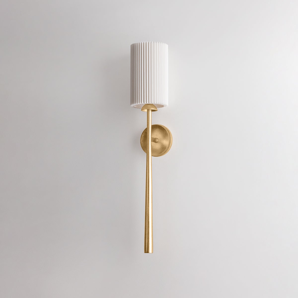 Sterling Wall Sconce shown from a second angle to highlight the arm curve and shade silhouette.
