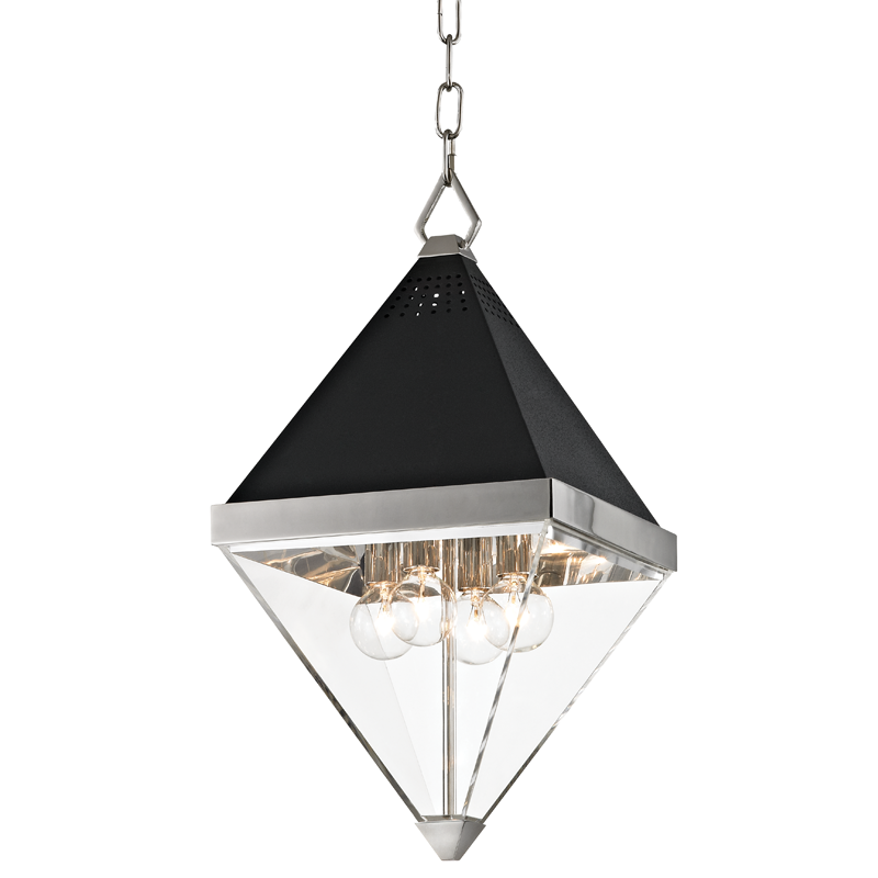 Coltrane Lantern 10" in aged brass — a Hudson Valley lantern for entries, foyers, and covered porches at Laurie Yapp Home.