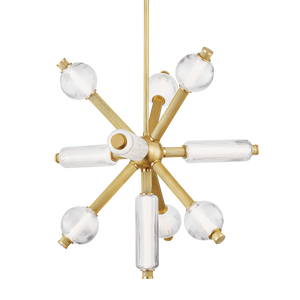 Atom Chandelier 36" — a Corbett chandelier for dining rooms, entries, and living rooms at Laurie Yapp Home.