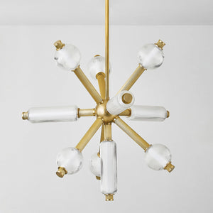 Atom Chandelier 36" shown from a second angle to highlight the frame, arms, and shade detail.