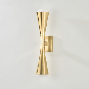 Barcelona Wall Sconce shown from the front to reveal the arm curve and shade silhouette.