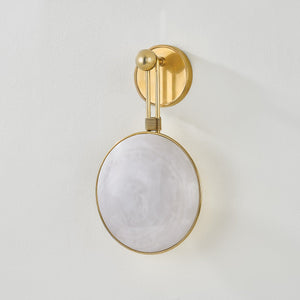 Ares Wall Sconce shown from a second angle to highlight the arm curve and shade silhouette.