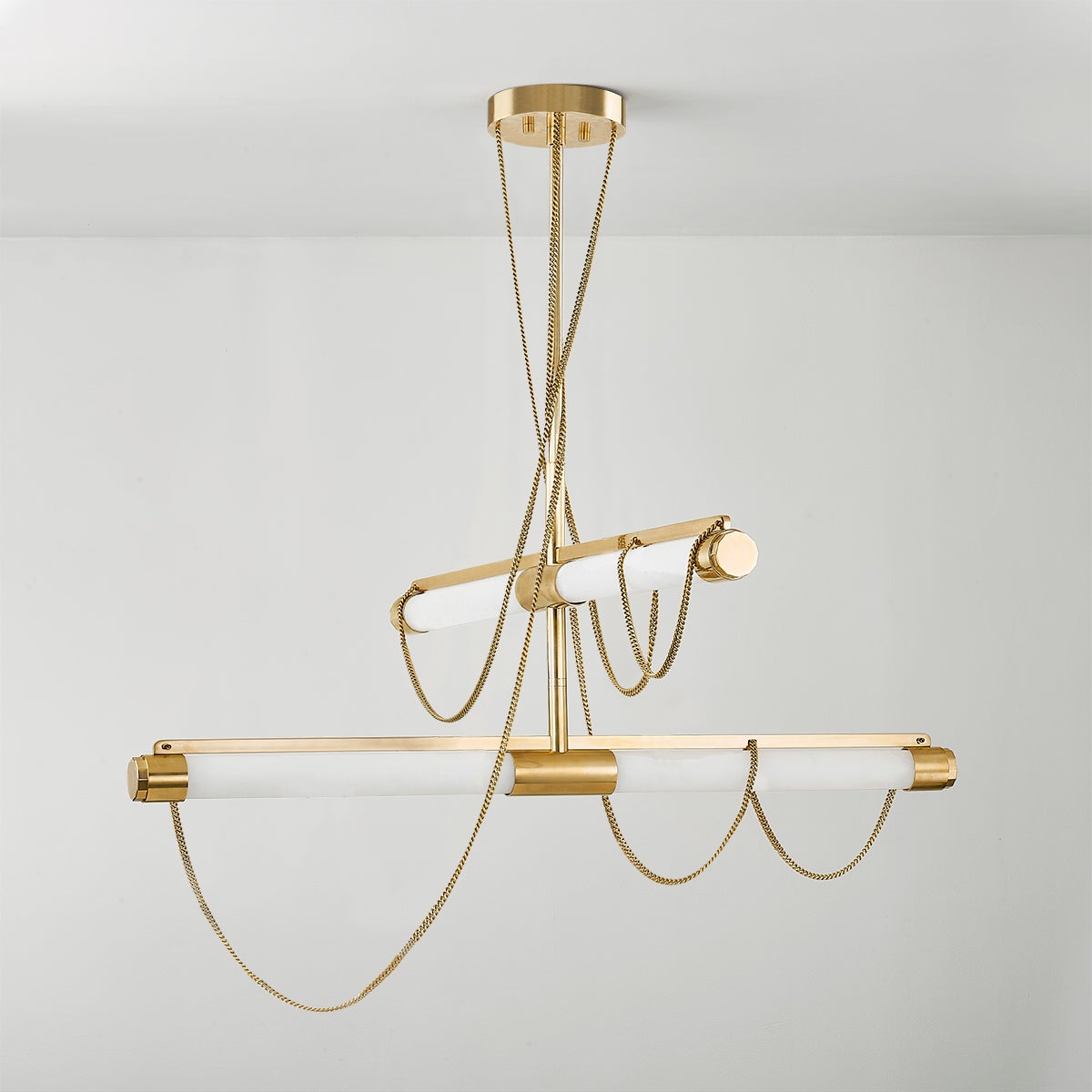Lariat Chandelier — a Corbett chandelier for dining rooms, entries, and living rooms at Laurie Yapp Home.