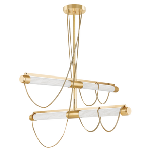 Lariat Chandelier — a Corbett chandelier for dining rooms, entries, and living rooms at Laurie Yapp Home.