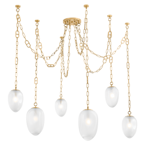 Daith Chandelier 61.25" — a Corbett chandelier for dining rooms, entries, and living rooms at Laurie Yapp Home.