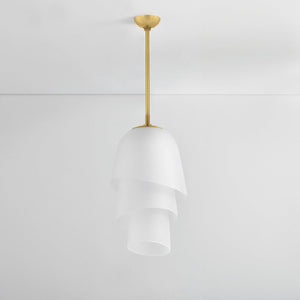 Hela Pendant 13.75" shown from a second angle to highlight the shade shape and metal detail.