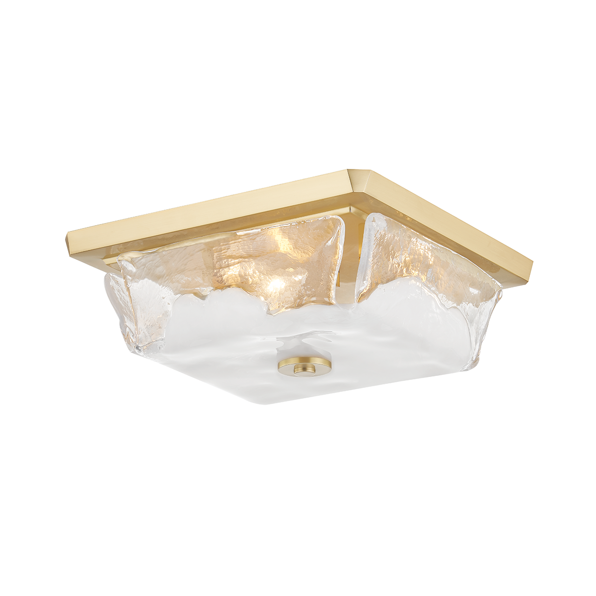 Hines Flush Mount in aged brass — a Hudson Valley flush mount for hallways, bedrooms, and entryways at Laurie Yapp Home.