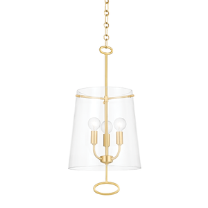 James Pendant 11" in aged brass — a Hudson Valley pendant for kitchens, entries, and dining rooms at Laurie Yapp Home.