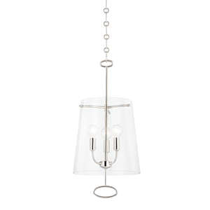 James Pendant 11" in polished nickel shown from a second angle to highlight the shade shape and metal detail.