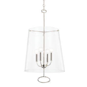 James Pendant 15" in polished nickel shown from a second angle to highlight the shade shape and metal detail.