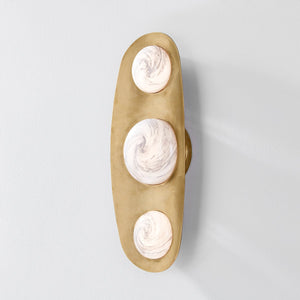 Close-up of the Bezel Wall Sconce 7" x 18" showing the arm curve and shade silhouette.