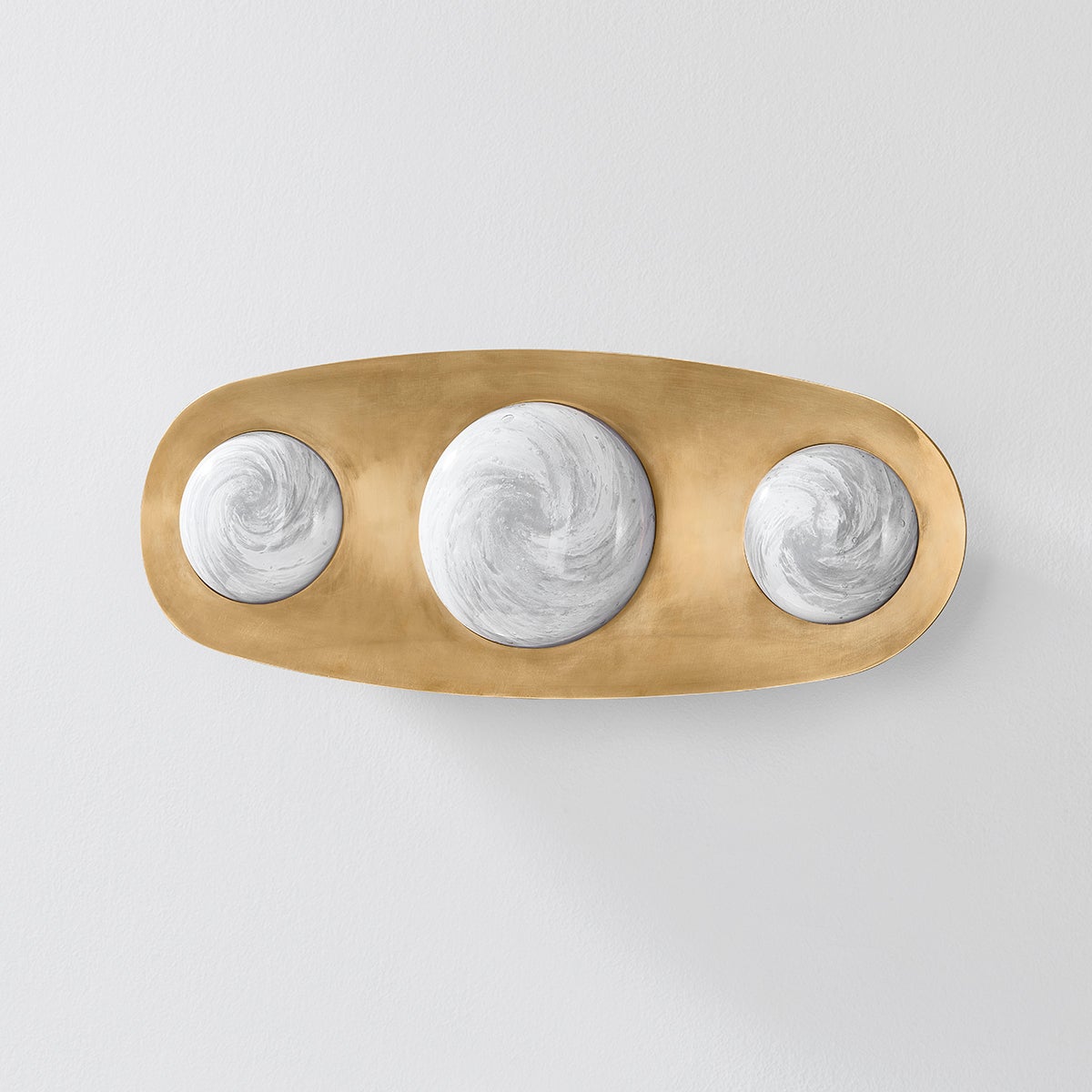 Close-up of the Bezel Wall Sconce 7" x 18" showing the arm curve and shade silhouette.