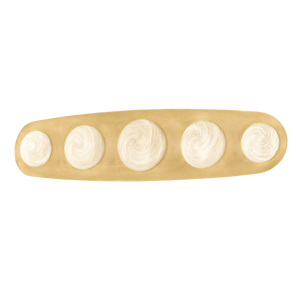 Bezel Wall Sconce 7" x 30.5" shown from a second angle to highlight the arm curve and shade silhouette.