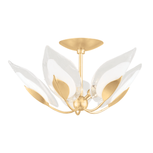 Blossom Semi Flush — a Hudson Valley semi flush for hallways, bedrooms, and entryways at Laurie Yapp Home.