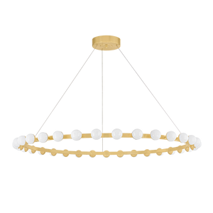 Linus Chandelier 61" x 3" — a Corbett chandelier for dining rooms, entries, and living rooms at Laurie Yapp Home.