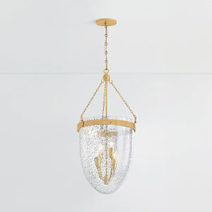Angus Lantern 16.25" shown from the front to reveal the frame and glass panel detail.