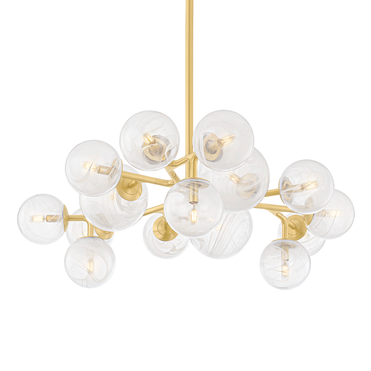 Glasgow Chandelier 46" — a Corbett chandelier for dining rooms, entries, and living rooms at Laurie Yapp Home.
