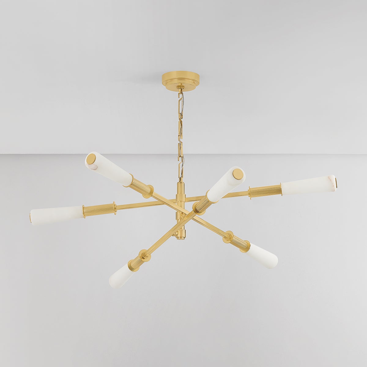 Dashiell Chandelier 48" — a Corbett chandelier for dining rooms, entries, and living rooms at Laurie Yapp Home.