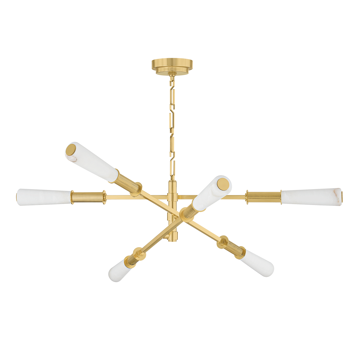 Dashiell Chandelier 48" — a Corbett chandelier for dining rooms, entries, and living rooms at Laurie Yapp Home.