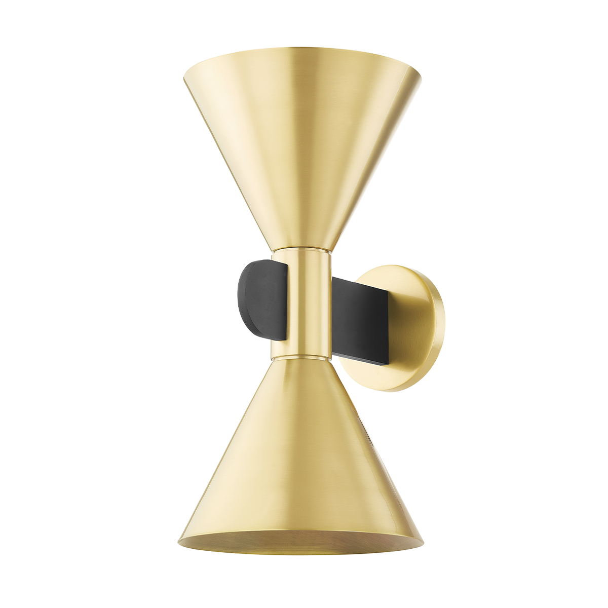 Cranston Wall Sconce 8.5" x 16.25" in aged brass — a Hudson Valley wall sconce for bathrooms, hallways, and living rooms at Laurie Yapp Home.