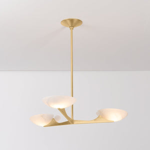 Malachite Chandelier 36.25" shown from a second angle to highlight the frame, arms, and shade detail.