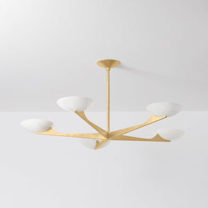 Malachite Chandelier 52" shown from a second angle to highlight the frame, arms, and shade detail.