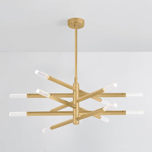 Close-up of the Strasbourg Chandelier 42" showing the frame, arms, and shade detail.