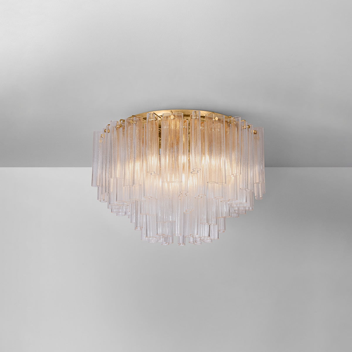 Varenna Semi Flush 34" — a Corbett flush mount for hallways, bedrooms, and entryways at Laurie Yapp Home.