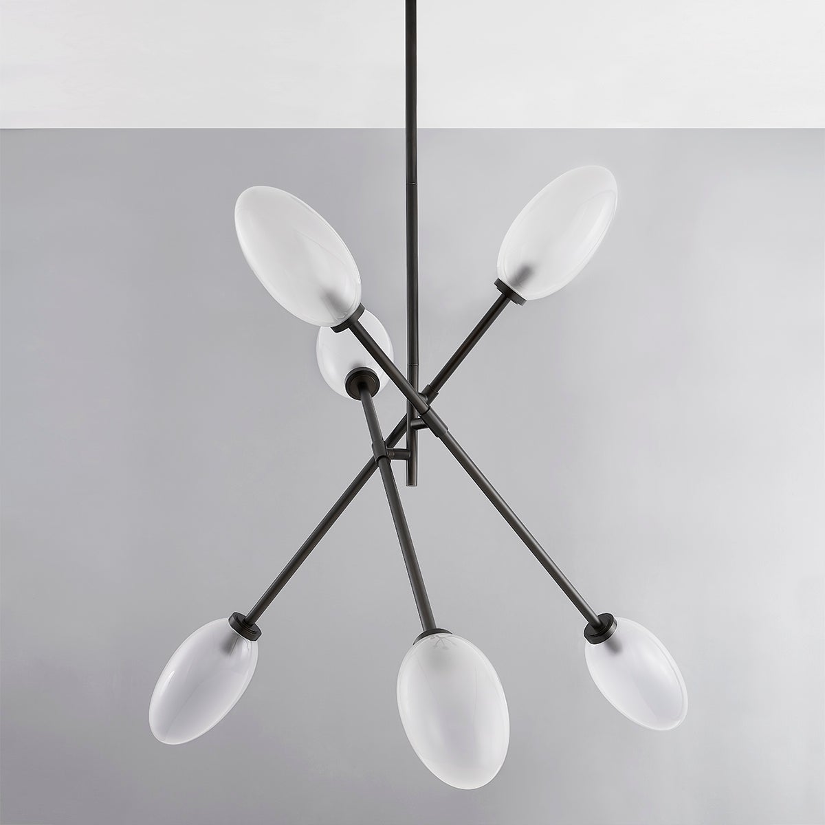 Close-up of the Alberton Chandelier 52.5" showing the frame, arms, and shade detail.