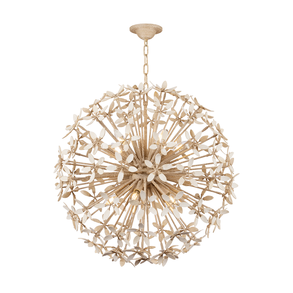 Corfu Chandelier 30" — a Corbett chandelier for dining rooms, entries, and living rooms at Laurie Yapp Home.