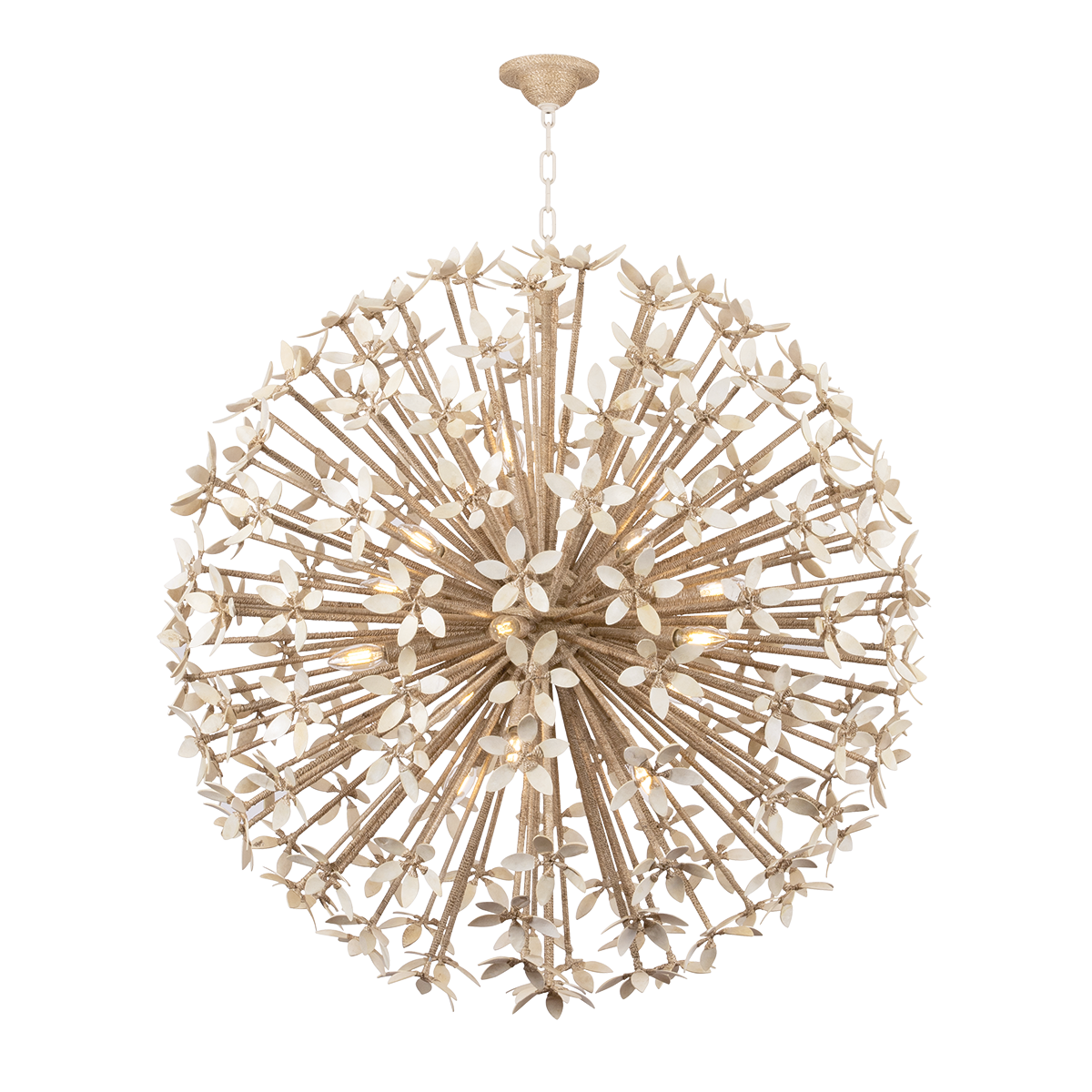 Corfu Chandelier 40" — a Corbett chandelier for dining rooms, entries, and living rooms at Laurie Yapp Home.