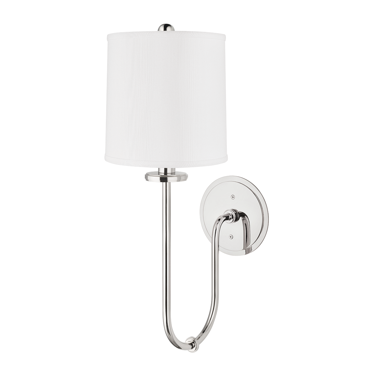 Close-up of the Jericho Wall Sconce in Aged Brass showing the arm curve and shade silhouette.