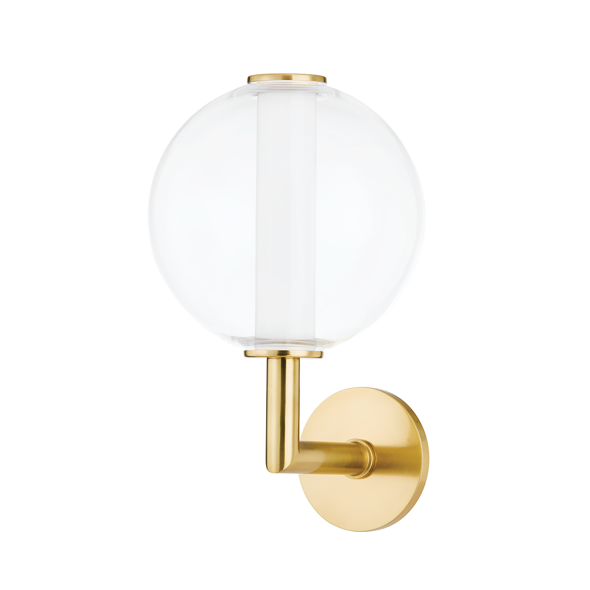 Richford Wall Sconce in aged brass — a Hudson Valley wall sconce for bathrooms, hallways, and living rooms at Laurie Yapp Home.