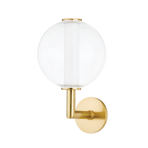 Richford Wall Sconce in aged brass — a Hudson Valley wall sconce for bathrooms, hallways, and living rooms at Laurie Yapp Home.